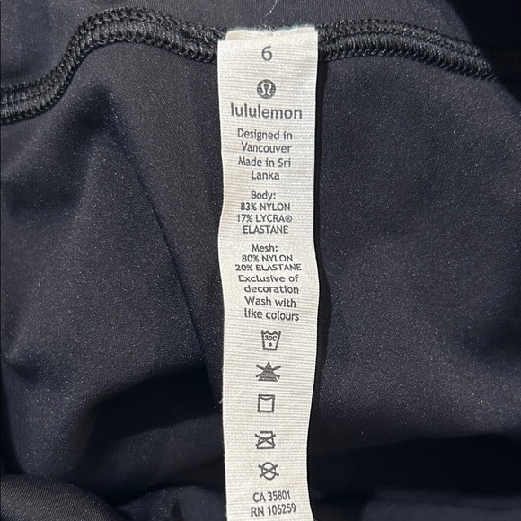 Lululemon Athletica Black Leggings size 6 - Picture 3 of 5